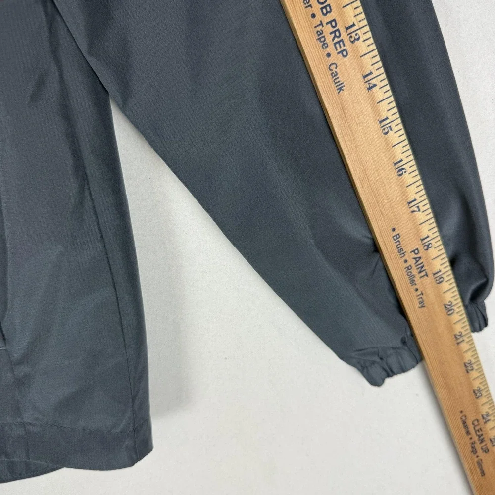 Eddie Bauer Jacket Kids 10/12 Red Gray‎ Hooded Windbreaker Zip Pockets Logo